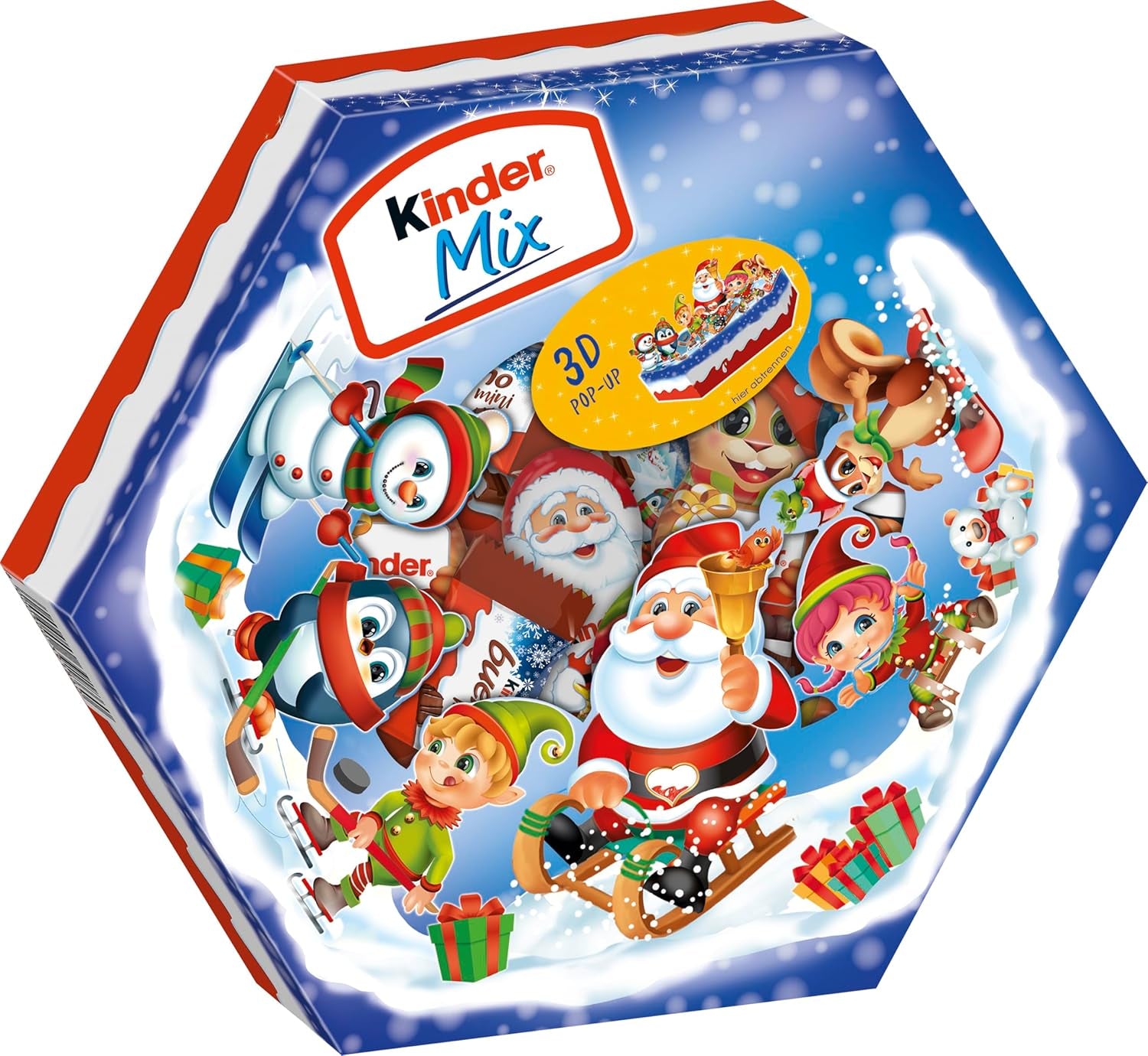 Kinder Mix Weihnachtsteller – leckere Schokoladenspezialitäten aus dem Kinder-Sortiment – ​​143g