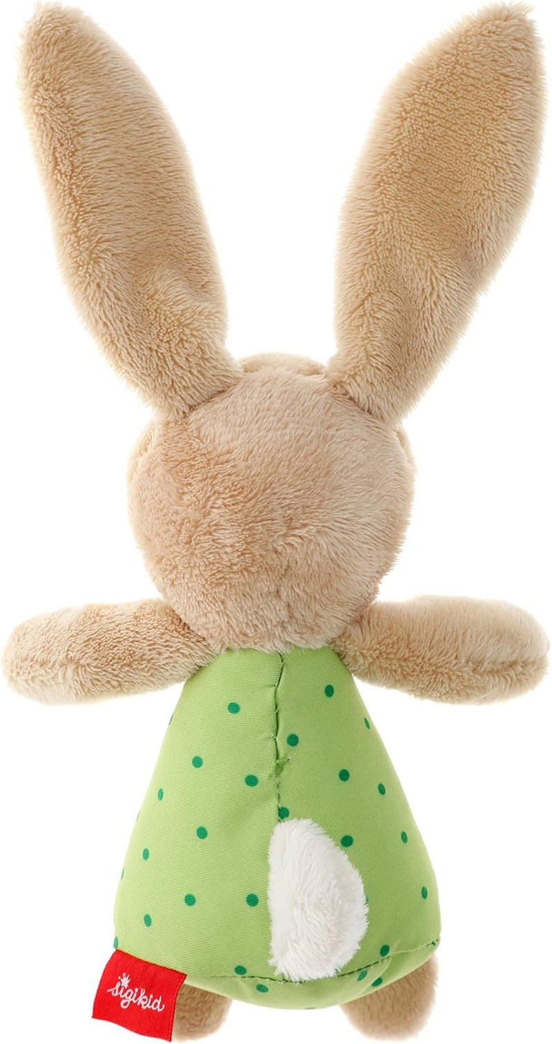 Sigikid 41169 Rattle rabbit Red Stars fete și băieți jucărie pentru copii recomandată de la naștere verde Jucarii Bebe Naty Shop