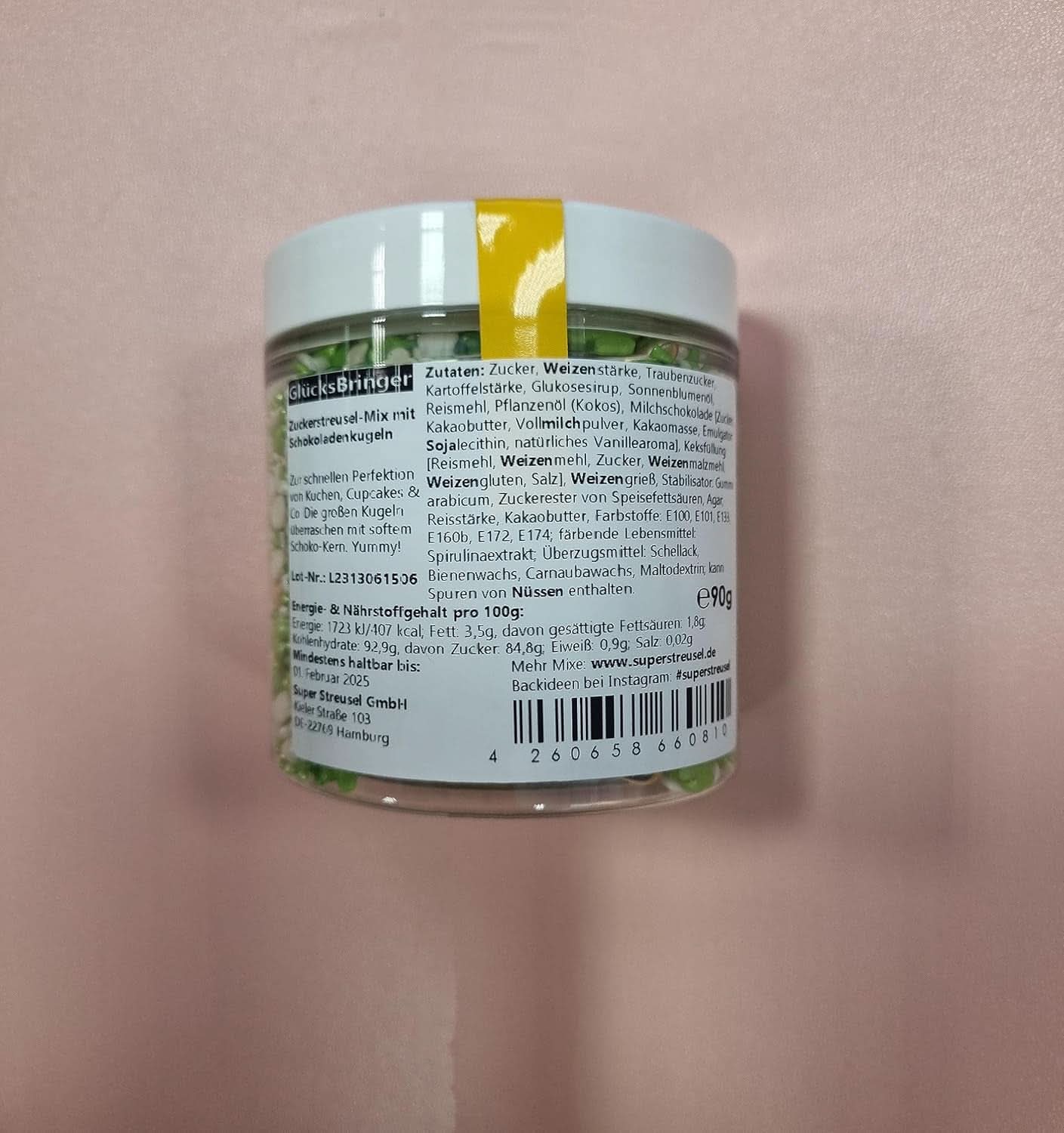 Super Streusel, Glücksbringer, grüne Zuckerstreusel, 90 Gramm Streusel Naty Shop