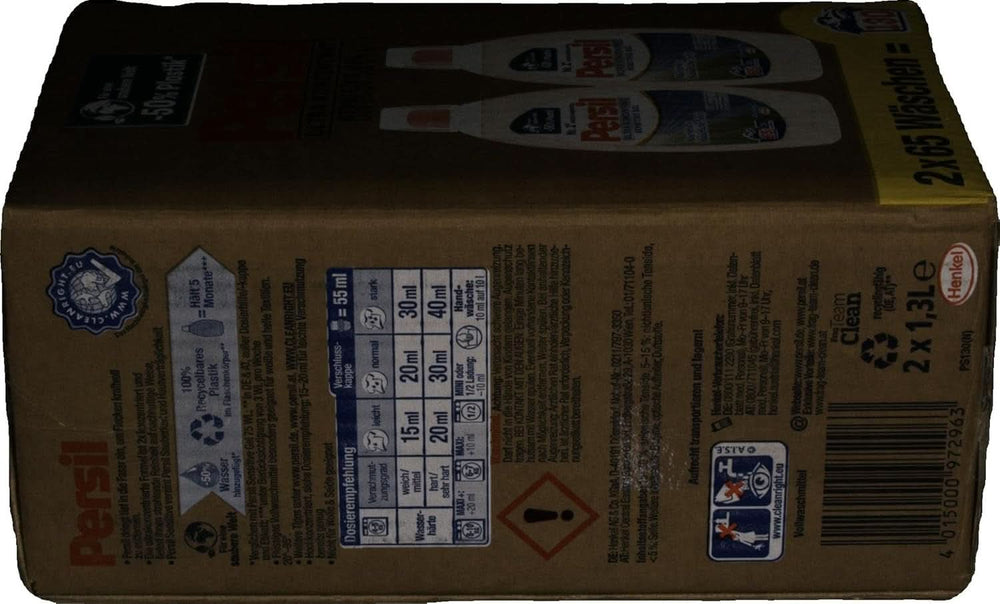 Persil Ultra Concentrate Sensitive Gel (130 Waschgänge), Flüssigwaschmittel für Allergien und Babys in einer kleineren Flasche für weniger Plastik, Entfernt hartnäckige Flecken, Dermatologisch getestete Waschmittel von Naty Shop