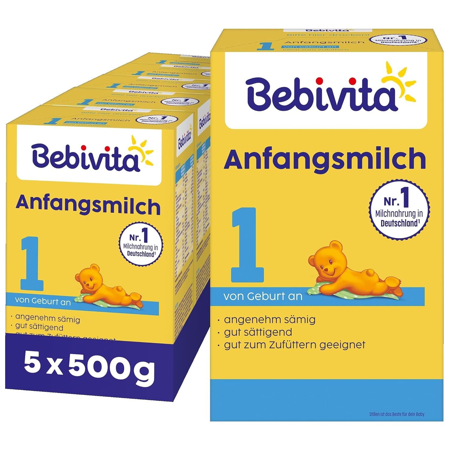 1 Säuglingsmilchpulver für Säuglinge ab der Geburt (5 x 500 g)
