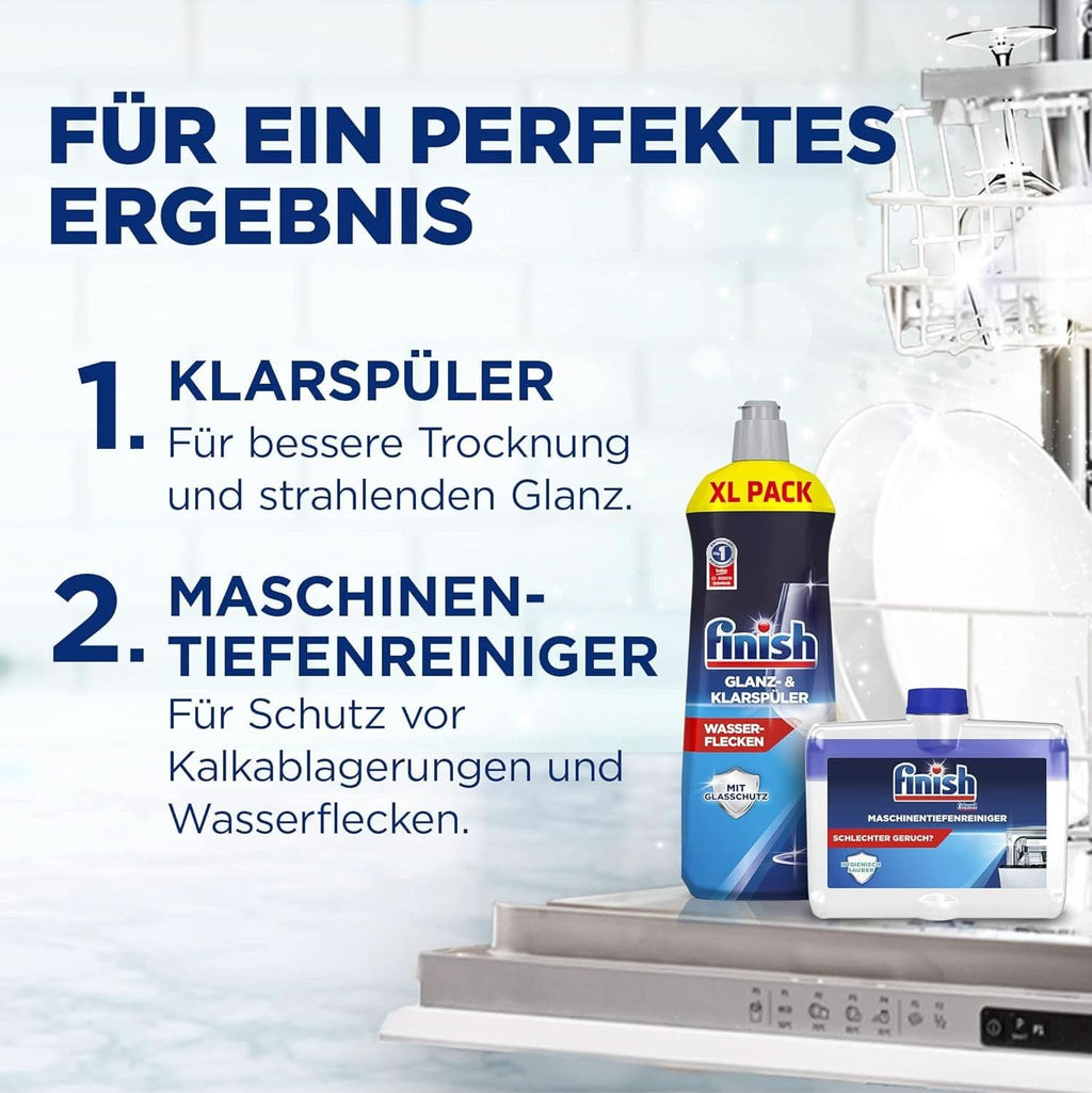 Detergent pudră Finish Classic - Detergent pentru mașină de spălat vase fără fosfați - Pachet mare de 6,5 kg (5 x 1,3 kg) Detergenti Bucatarie Naty Shop