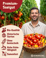 Bio-Tomatensamen im 10er-Set – 10 Tomatensamen für den einfachen Anbau im Garten, Balkon oder Hochbeet – Pflanzensamen – Setzlinge