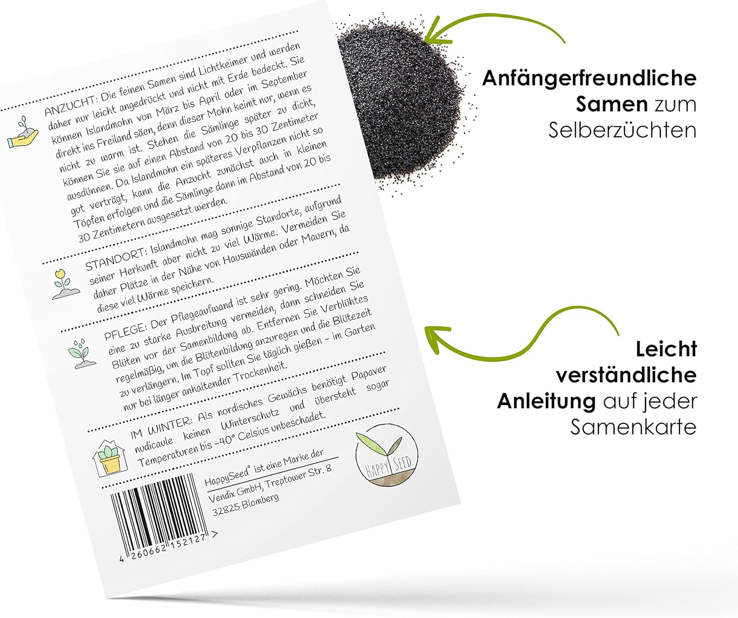 Isländischer Mohnsamen-Mix (Papaver nudicaule) – Wunderschön blühender Mohn mit langer Blütezeit für eine bunte Blumenwiese (Isländischer Mohn)