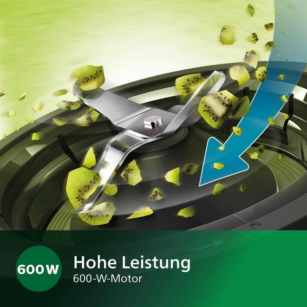 Philips Standmixer und Smoothie Maker – 600 W, 2-Liter-Becher, Homeid-App, 2 Geschwindigkeitsstufen + Impulsfunktion, Problend, Ice-Crush-Funktion (HR2291/41) Kitchen Naty Shop