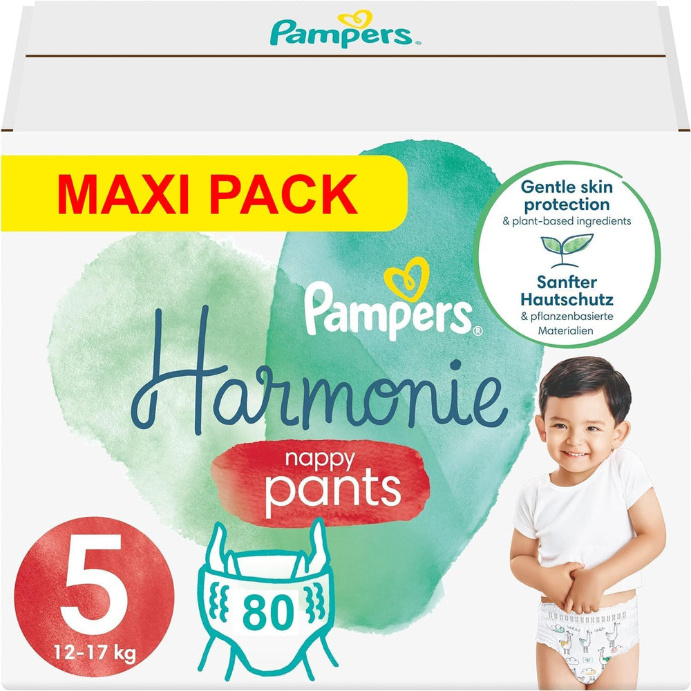 PAMPERS Harmony Pants Windeln, Größe 5, 80 Windeln (12-17 kg)