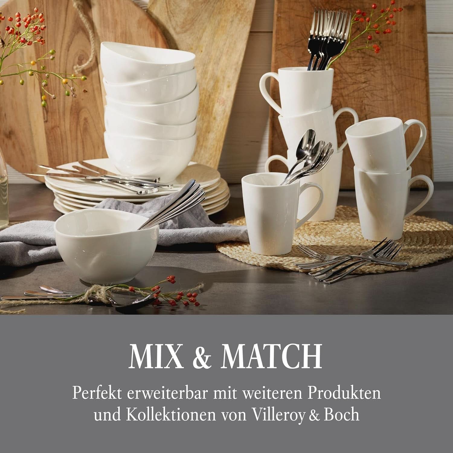 Vivo von Villeroy & Boch - Voice Basic Besteckset 30-teilig für 6 Personen Naty Shop