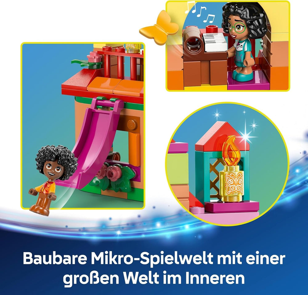 LEGO® Disney Encanto Mini House, Konstruktionsspielzeug für Mädchen ab 5 Jahren, Fantasy-Spielzeug und Bauset mit Mirabel und Antonio Mini Dolls, einer Capybara-Figur und Schlüssel 43261 Bausets Besuchen Sie den LEGO-Store
