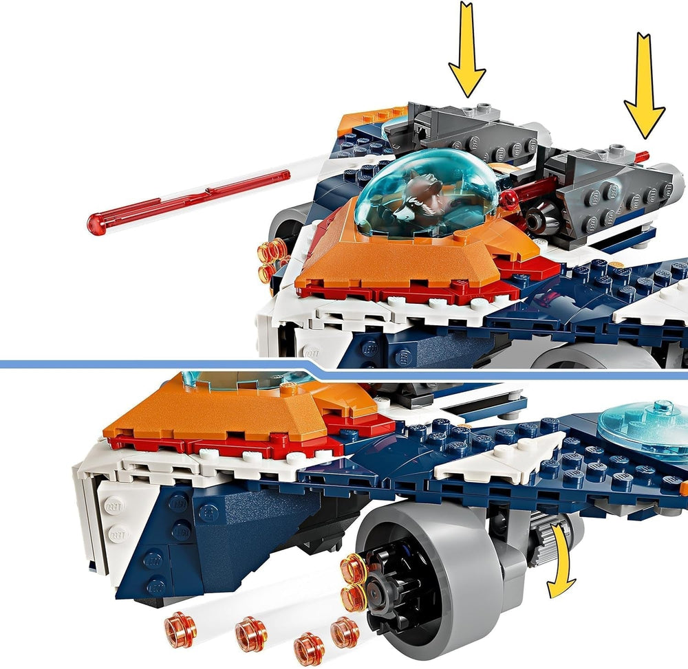 LEGO Marvel Rockets Raumschiff Vs. Ronan Baubares Raumschiff-Set „Guardians of the Galaxy“ Superheldenfigur Spielzeuggeschenk für Jungen und Mädchen ab 8 Jahren 76278 Bausätze Besuchen Sie den LEGO-Store