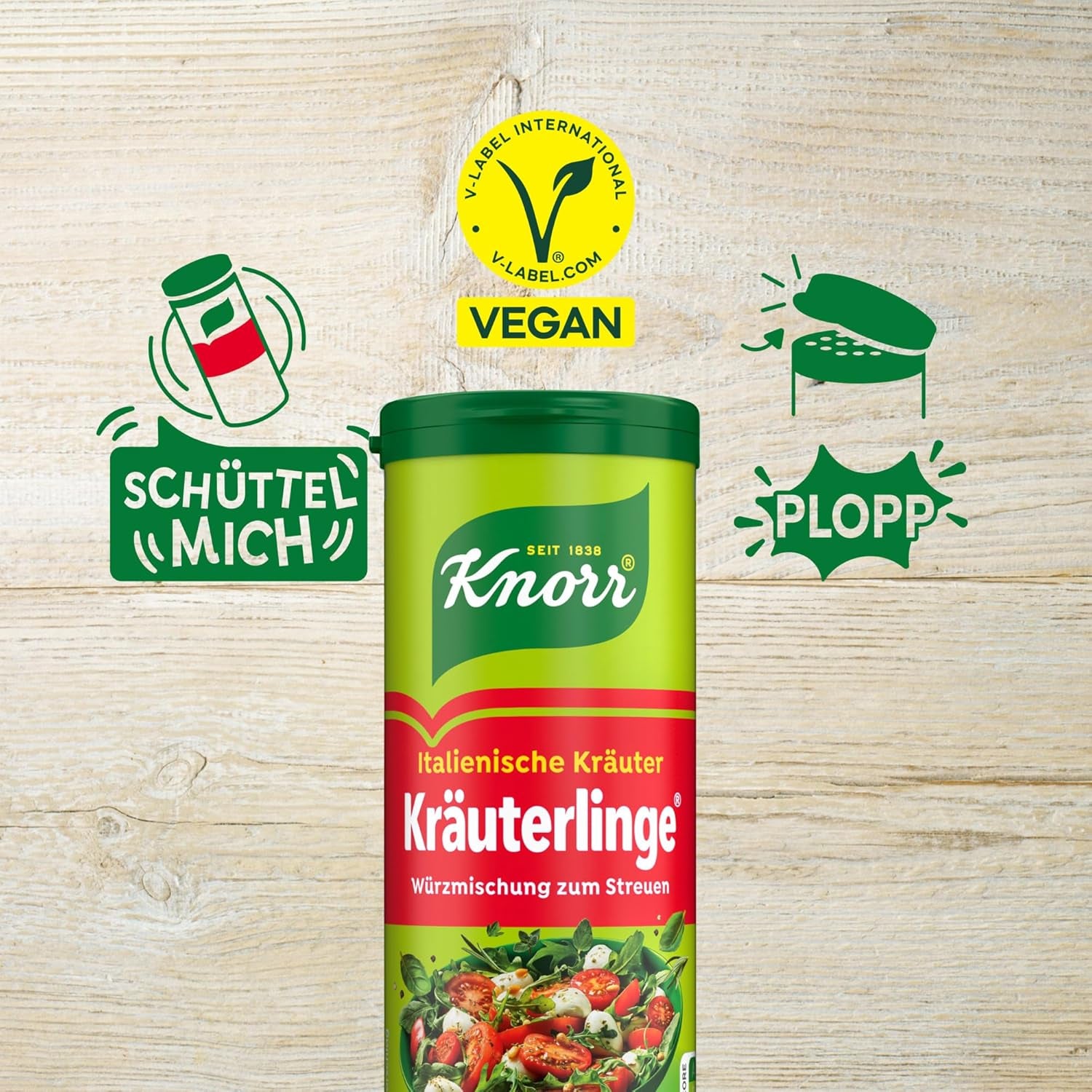 Knorr Kräuterlinge Italienische Kräuterwürzmischung zum Streuen für Pasta, Gemüse oder einen Salat 60 g