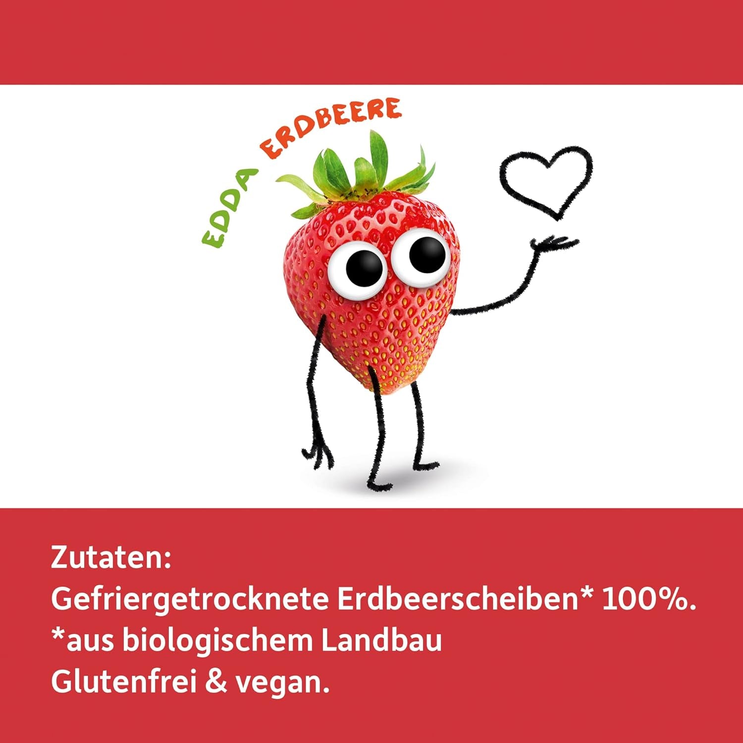 FRECHE FREUNDE Bio-Erdbeer-Fruchtchips, gefriergetrocknete Fruchtchips, natürliche geschnittene Trockenfrüchte ohne Zuckerzusatz, vegan, laktosefrei, glutenfrei, 12er-Pack (12 x 12 g)