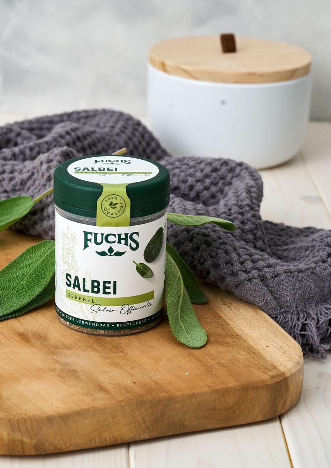 Fuchs, Salbei, saure Note, zart bitter für Ravioli oder Gnocchi, 14 Gramm Gewürze Naty Shop