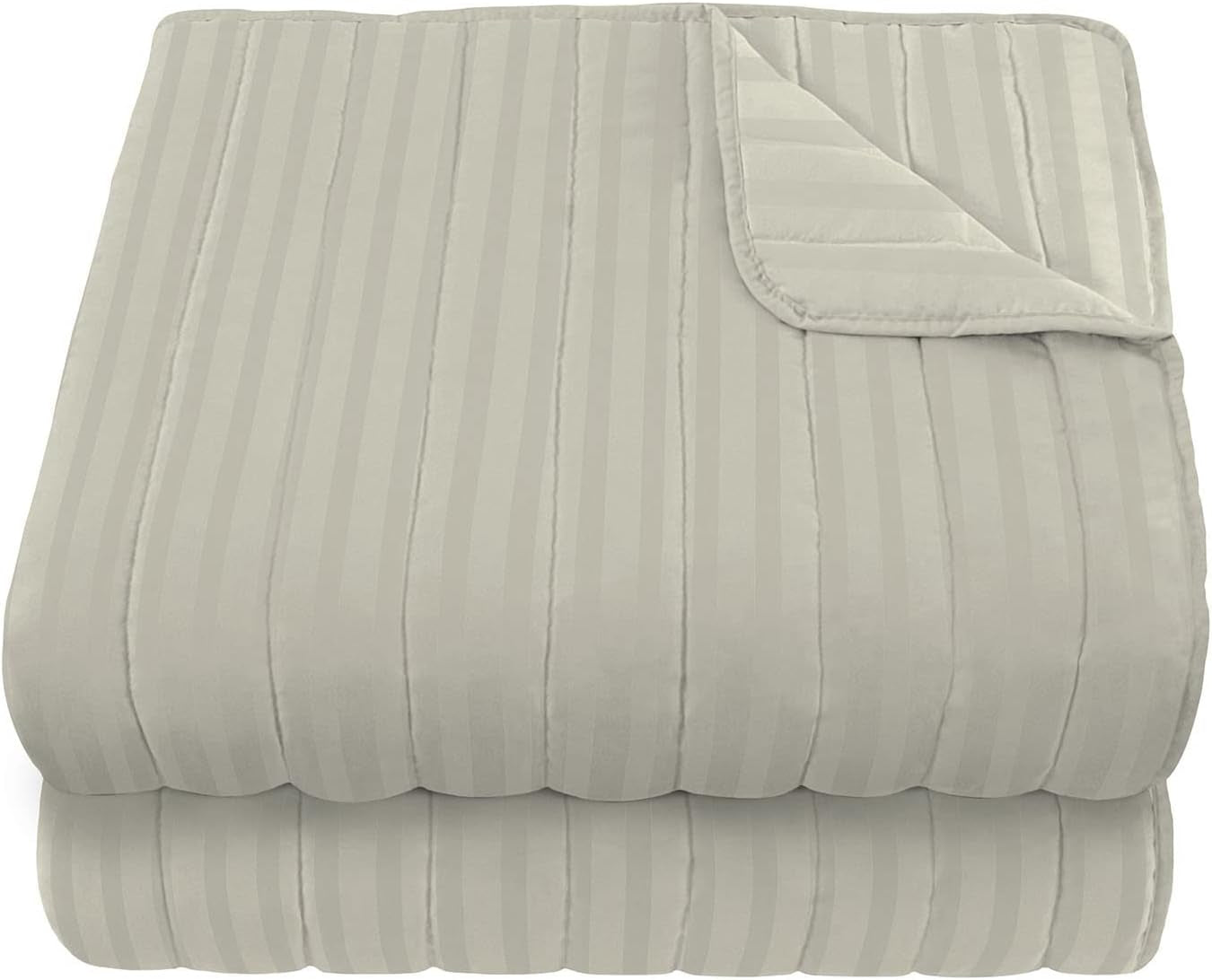 Sommerdecke Satin Stripes, Polyester, Creme, 260X250 cm Bettdecken und Steppdecken Naty Shop