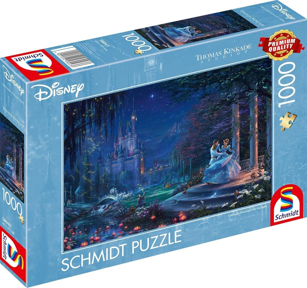Schmidt Spiele 58043 Thomas Kinkade, Disney, Aschenputtel tanzt im Sternenlicht, Puzzle 1000 Teile, buntes Puzzle Naty Shop