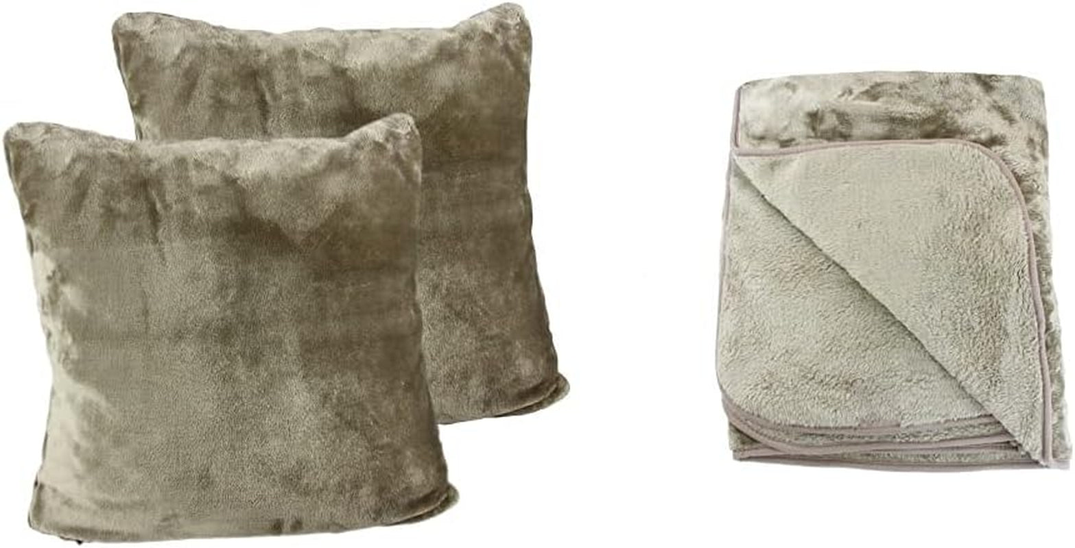 Amago - Bequeme Decke, Kaschmiroptik, 220 x 240 cm - Anthrazit Betten und Decken Amago Taupe Bequeme Decke + Kissenbezug 180 x 220 cm