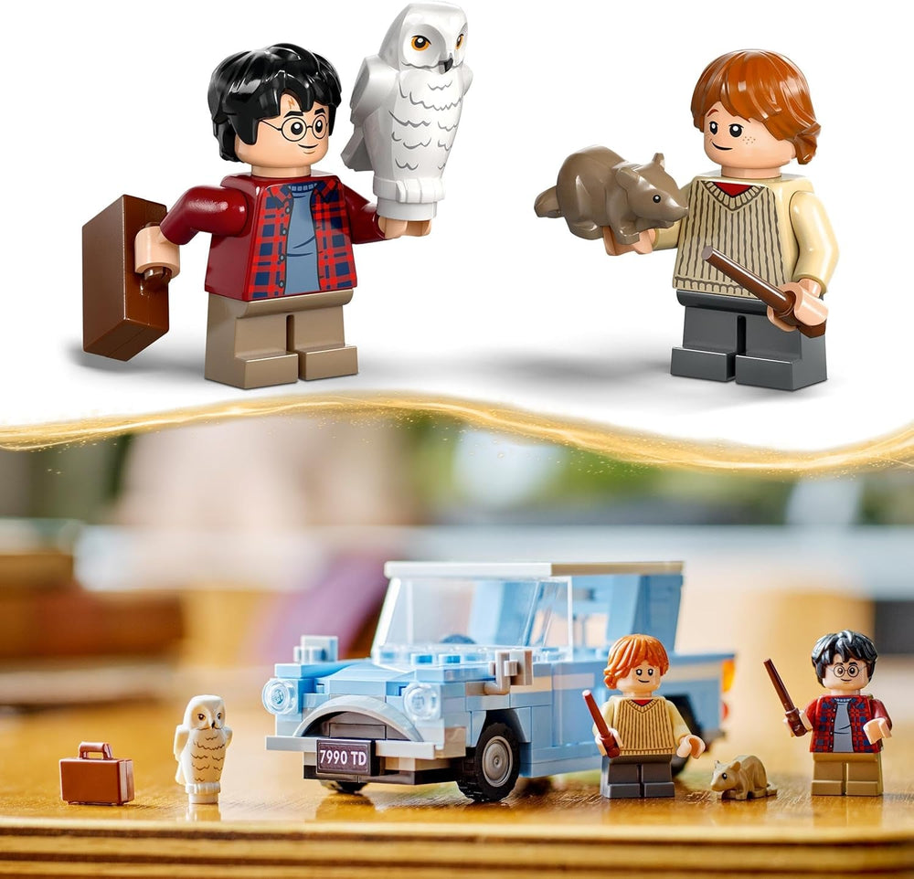 LEGO Harry Potter Fliegender Ford England, Bauspielzeugauto für Kinder, Geschenk für Jungen, Mädchen und alle Fans ab 7 Jahren, Set mit 2 Minifiguren, einschließlich Ron Weasley Rollenspiel 76424 Bausets Besuchen Sie den LEGO-Store