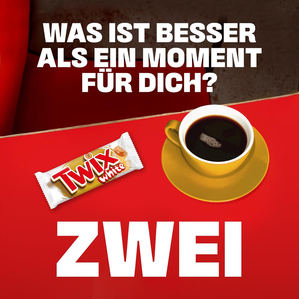 Twix weiße Schokoriegel; Karamell, Kekse, weiße Schokolade; Mehrfachpackung Pralinen; 5 Riegel (5 x 46 g)