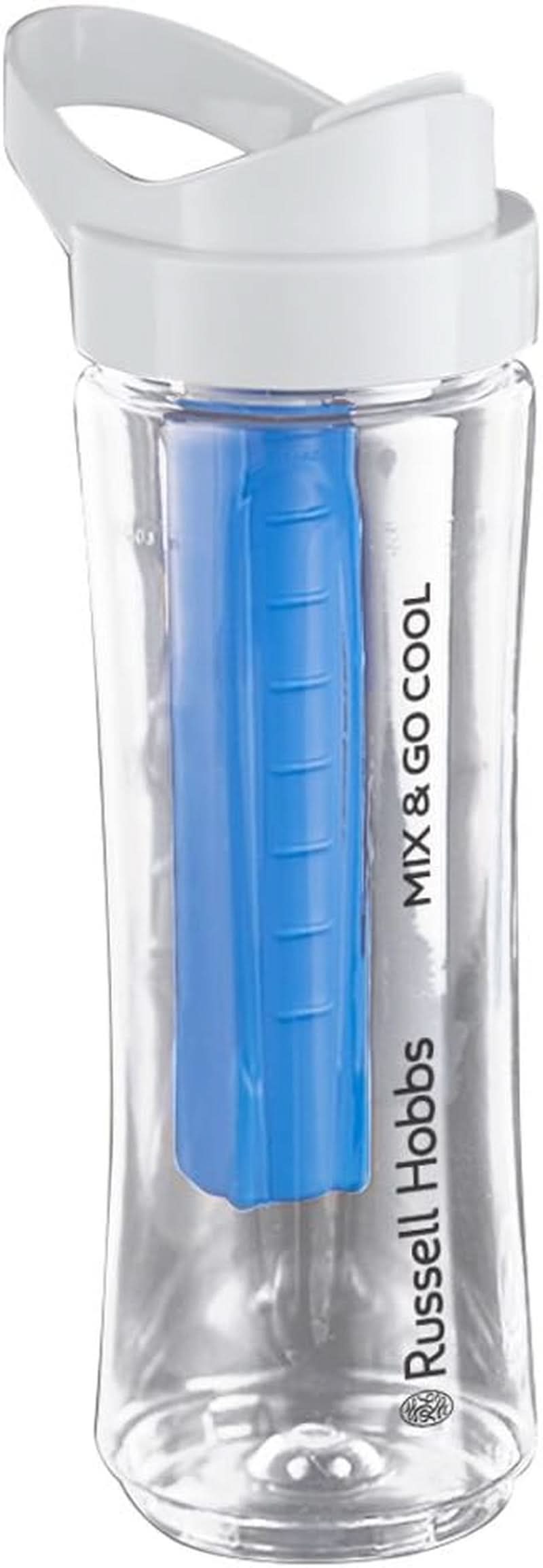 Russell Hobbs Mixer - Standmixer & Smoothie Maker to Go [23.500 U/Min Power-Motor] Inkl. 1X Mixbehälter 600Ml (Bpa-Frei, Spülmaschinen- & Bruchfest Inkl. Deckel) Zerkleinerer, Edelstahl, 23472-56 Bucatarie Naty Shop Zusatzflasche Mit Kühlakku