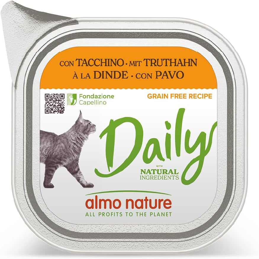 Almo Nature Daily - Nassfutter für Erwachsene Katzen - Huhn - 100 g, Packung mit 32