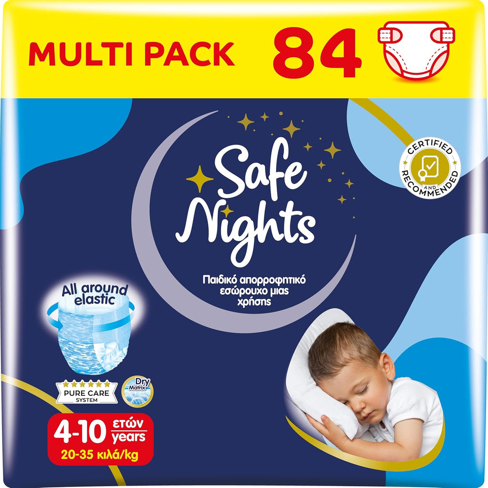 Safe Nights Girl, saugfähige Nachtwäsche für Mädchen von 8–16 Jahren (30–50 kg), 14er-Pack