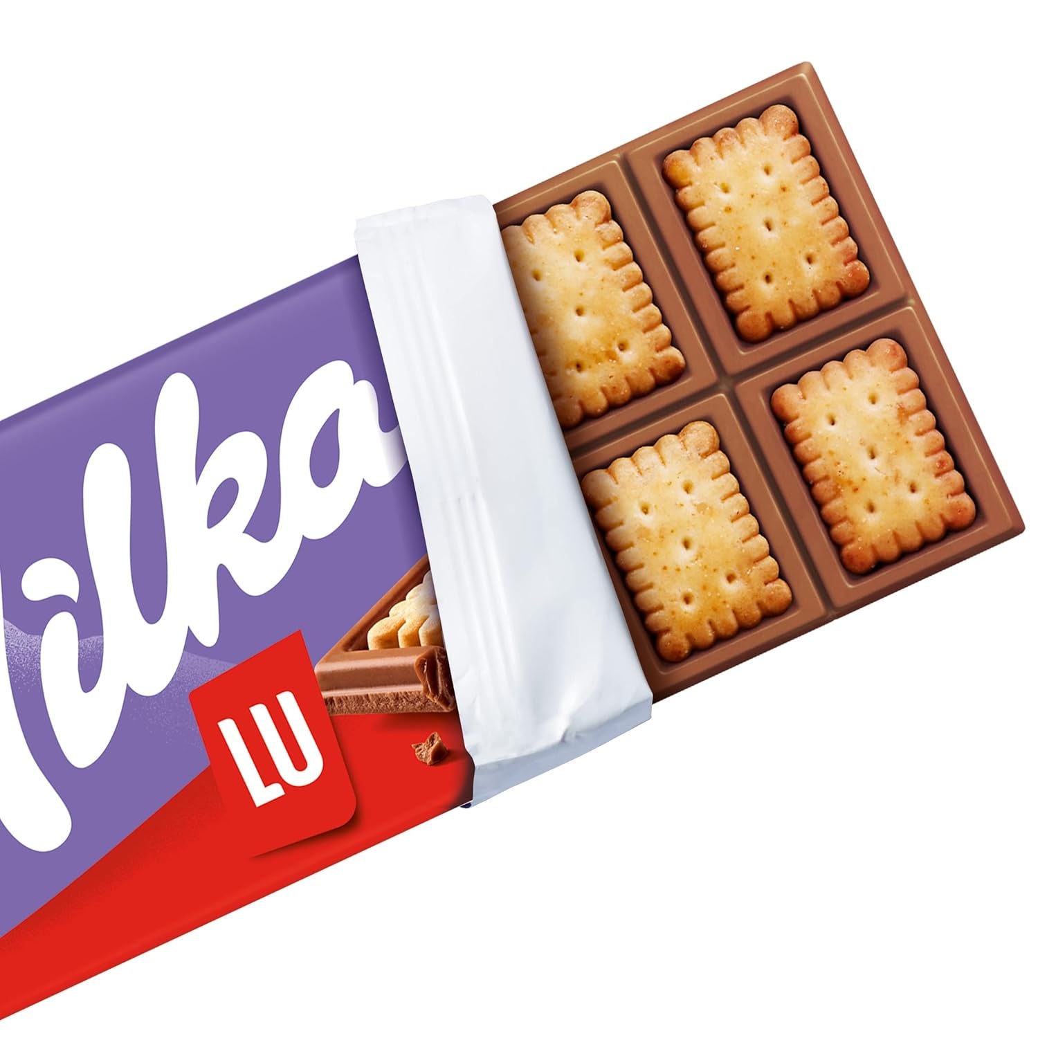 Milka LU – Alpenmilchschokolade mit knusprigen LU-Keksen – 87g