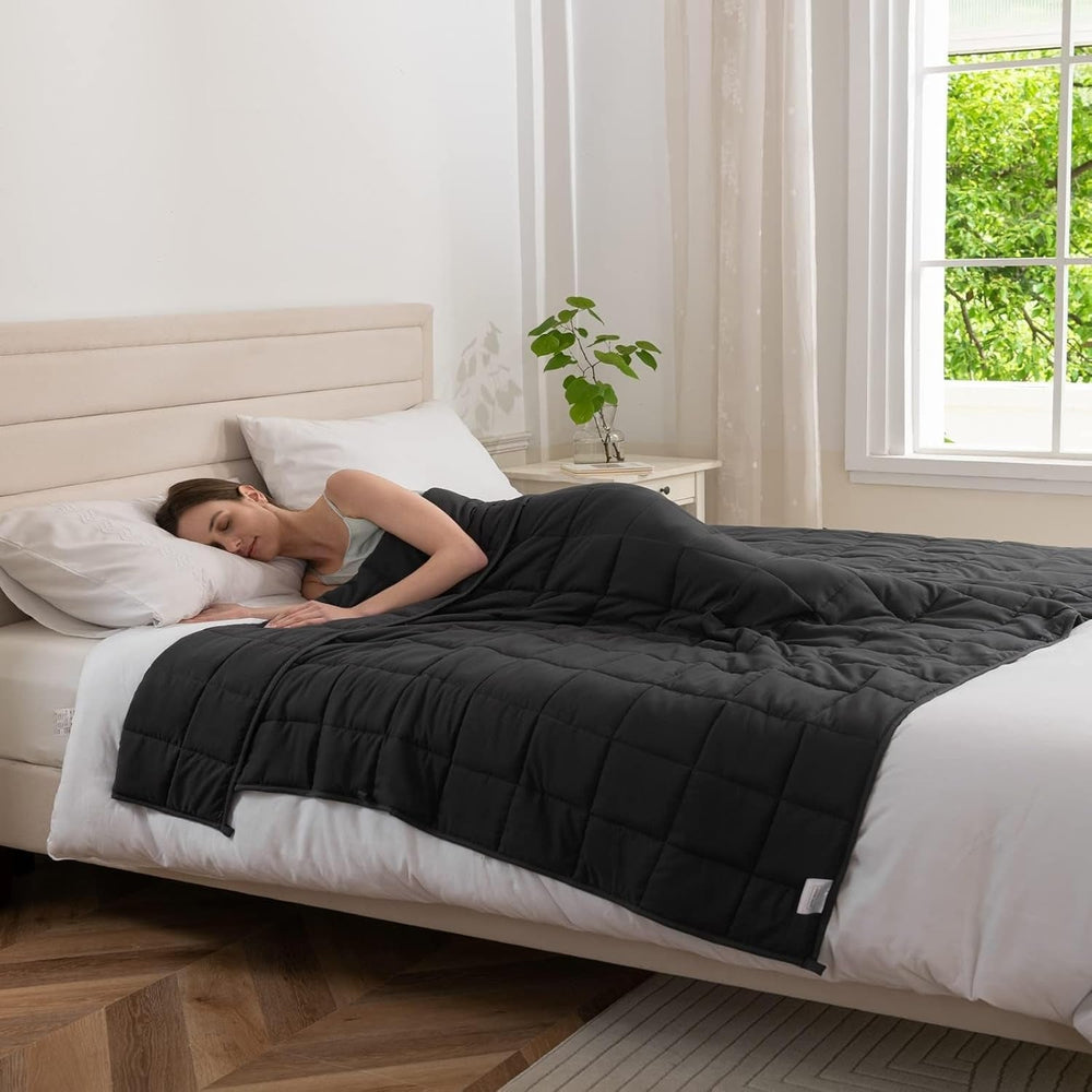Good Nite Pătură cu greutate pentru adulți Pătură grea pentru simțuri calme Gri 8 Kg 150 X 200 Cm Plapumi si pilote Naty Shop Gri 150X200Cm, 6Kg