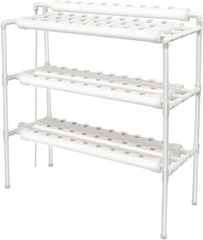 3-lagiges Hydrokultur-Anbauset mit 90/108 Pflanzpositionen und Wasserpumpe, erdlose PVC-Pflanzenanbausysteme, Hydrokultur-Anbausets für Gemüse und Obst (108 Pflanzpositionen)