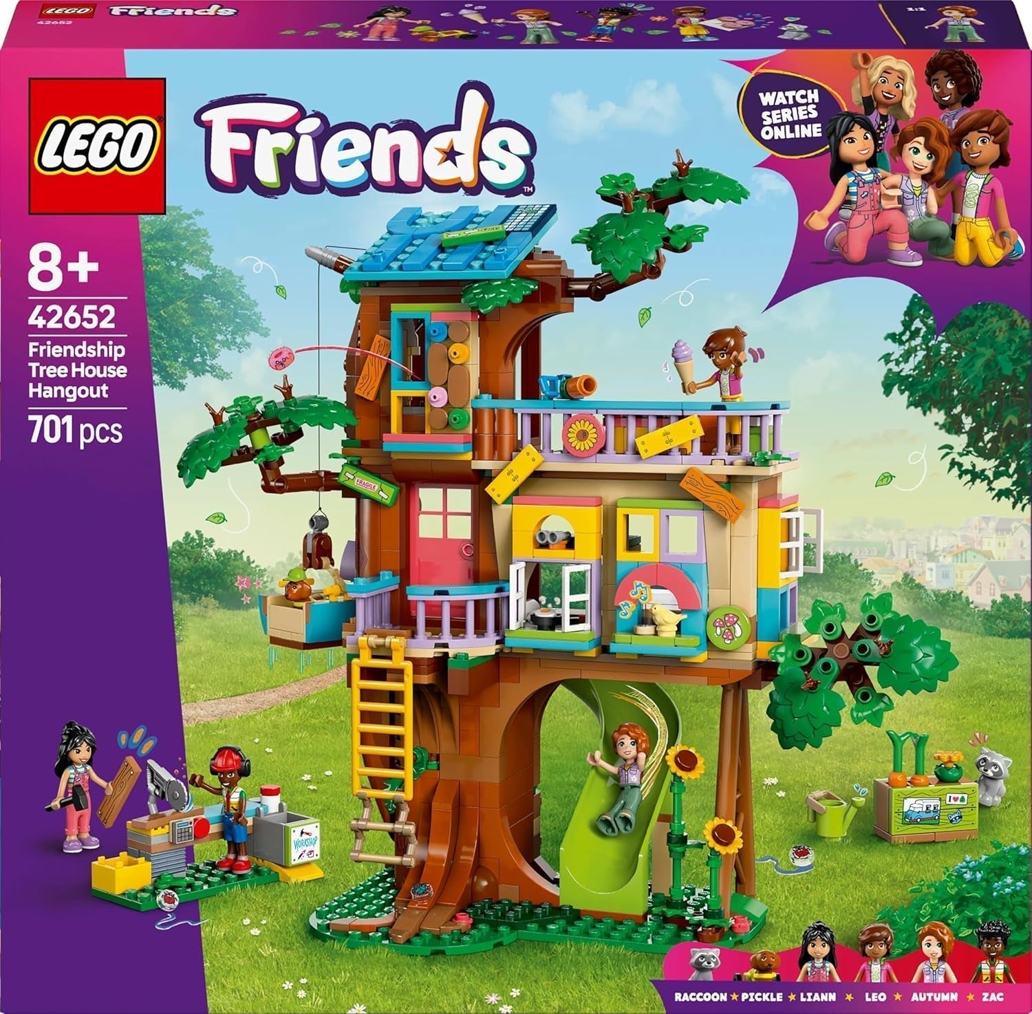 LEGO Friends Baumhaus Bauen und Spielen Rollenspielset Spielzeughaus für Mädchen ab 8 Jahren Set mit 4 Charakter-Minifiguren und 2 Tierfiguren Geschenkidee für Kinder 42652 Bausets Besuchen Sie den LEGO-Store