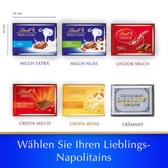 Lindt Swiss Classic Collection Schokoladenbox | Milchschokoladentafeln | Mini-Schokoriegel | 185g | Schokoladengeschenk