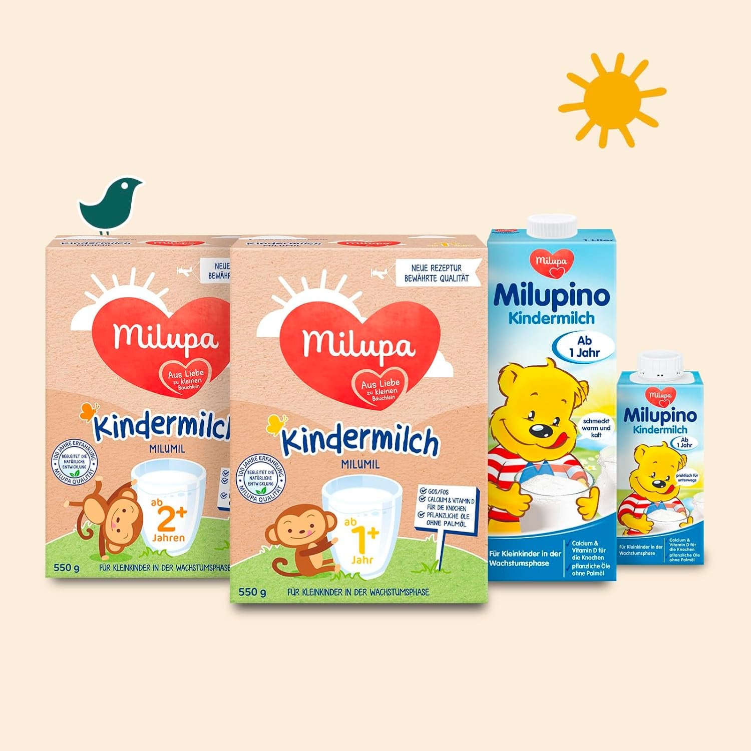 Milupa Milupino Trinkfertige Wachstumsmilch (6x1L), ab 1 Jahr, für Kleinkinder in der Wachstumsphase