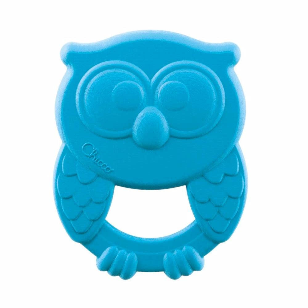 Inel de dentiție Chicco ECO+ Broască, Inel de dentiție pentru nou-născuți cu țepi, Fabricat din bioplastic moale, Jucărie de dentiție pentru nou-născuți și copii de la 3 la 18 luni