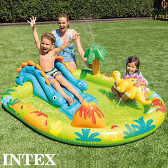 Intex 57166NP aufblasbarer Spielplatz mit kleinen Dinosauriern, mehrfarbig