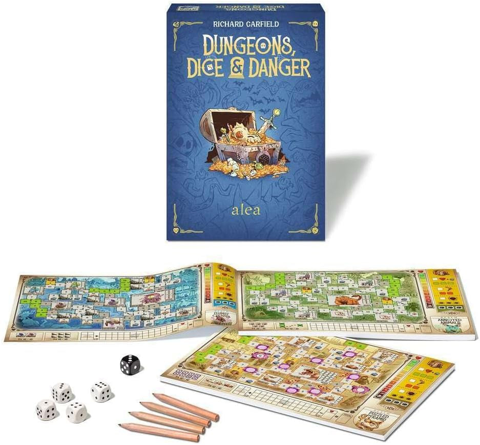 Ravensburger 27270 – Dungeons, Dice and Danger, Alea-Strategiespiel, Würfelspiel für Erwachsene, Roll- und Schreibspiel für Kinder ab 12 Jahren