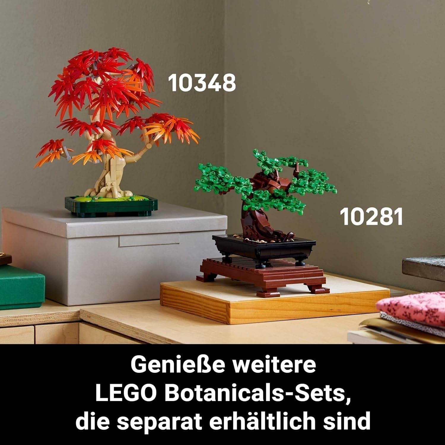 LEGO Botanicals Japanischer Rotahorn – Bonsai-Baum – Kunstpflanzen-Set mit roten und orangefarbenen Blättern, plus Schale – Heimdekoration – Geschenkidee für Erwachsene – 10348 Bausets Besuchen Sie den LEGO-Store