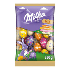 Mischung für Milka-Eier – Bunte Mischung aus gefüllten Schokoladeneiern zu Ostern, in fünf Varianten – 350g