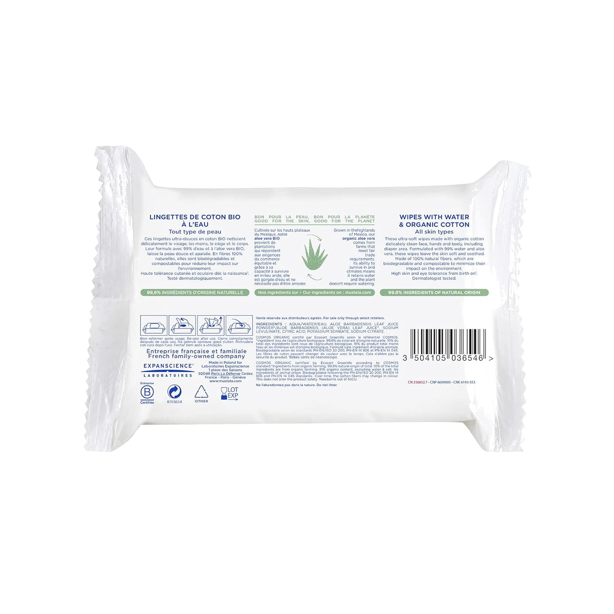 Lingette Coton À L'Eau 60 Stk