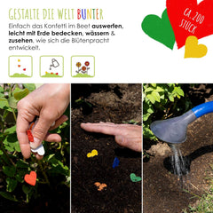 Blühendes Saatgut Konfetti Für Bunte Wildblumen - Farbenfrohes Blumenkonfetti Aus 100% Biologisch Abbaubarem Samenpapier (Ca. 600X Stück)