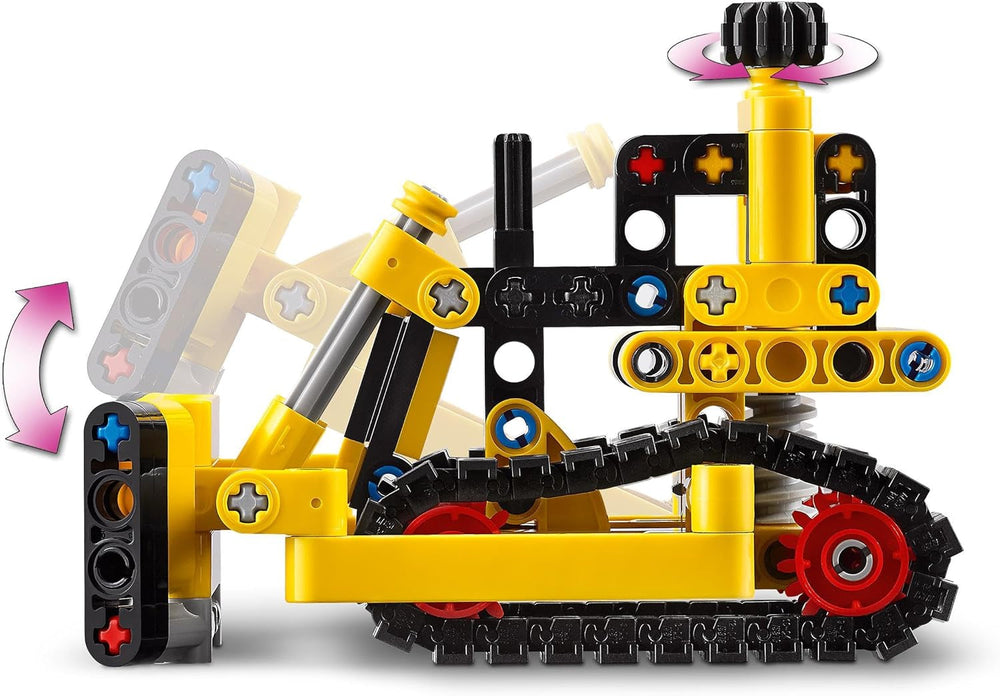 LEGO Technic Heavy Bulldozer Bauspielzeug Bulldozer Zu Ihrer Baustelle hinzufügen Konstruktionsspielzeug für Kinder Technikgeschenk für Jungen und Mädchen ab 7 Jahren 42163 Bausets Besuchen Sie den LEGO-Store