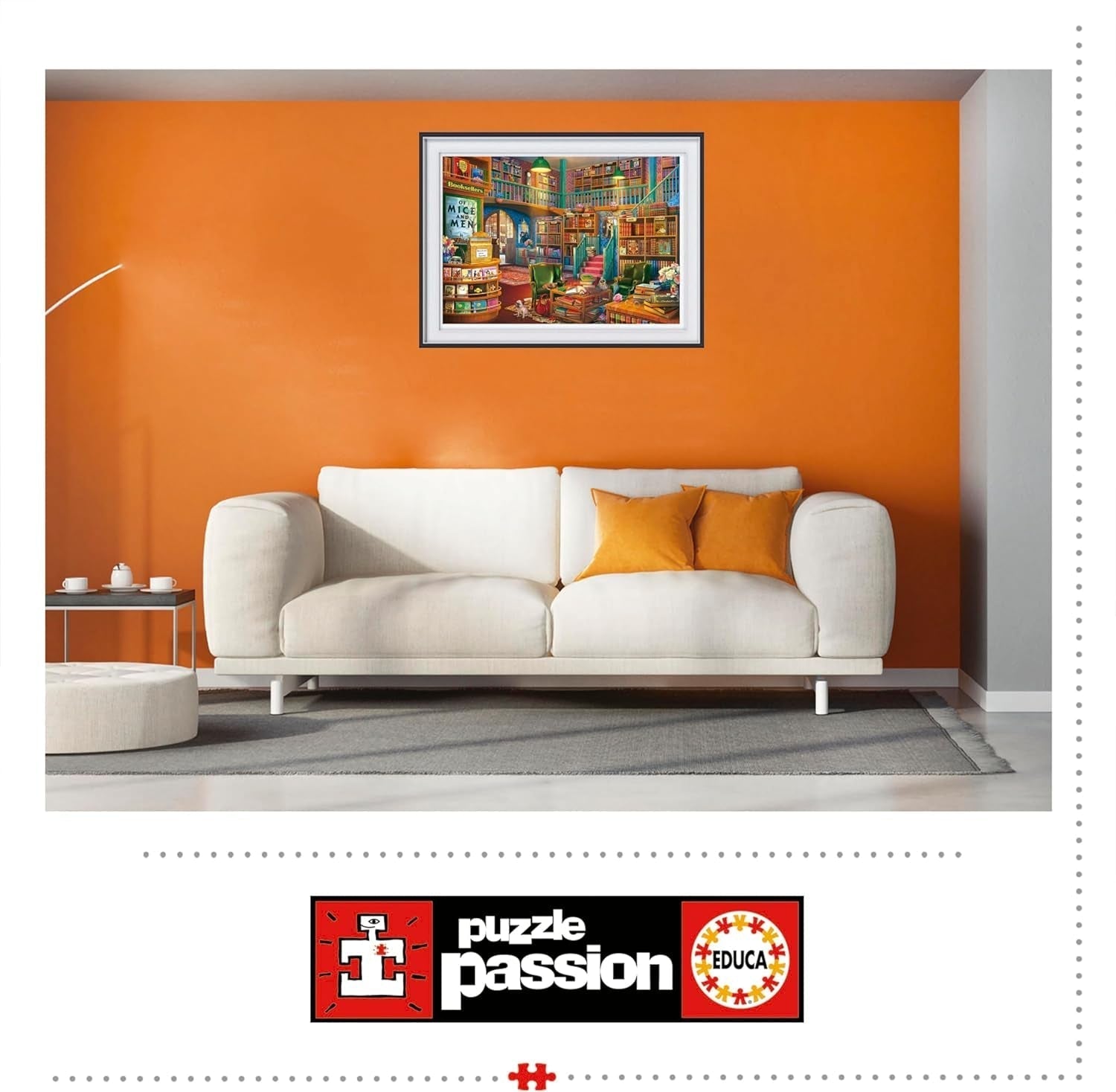 Educa - Puzzle mit 1000 Teilen für Erwachsene | Bibliothek. Abmessungen: 68 x 48 cm. Inklusive Fixpuzzle-Puzzlekleber. Seit 14 Jahren (19925) Puzzle Naty Shop