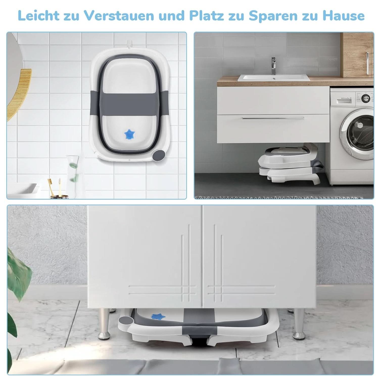 DEANIC tragbare und faltbare Badewanne, geeignet für 0-6-12 Monate alte Mutter und Kind Naty Shop