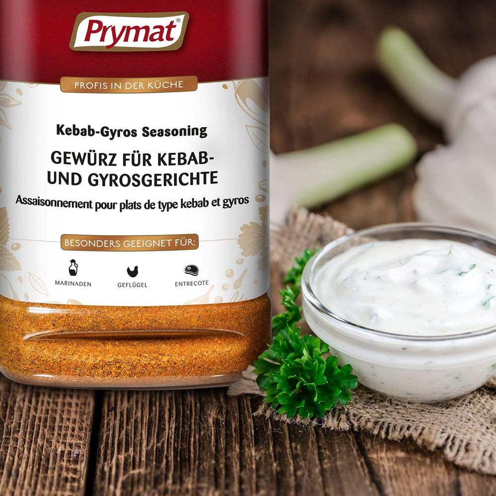 Prymat Gyros Gewürzmischung 900g – aromatische, würzige Mischung für Döner-, Kebab-, Hähnchen-, Lamm- und Grillgerichte – ideal zum Grillen, Braten und Würzen mediterraner Fleischgerichte