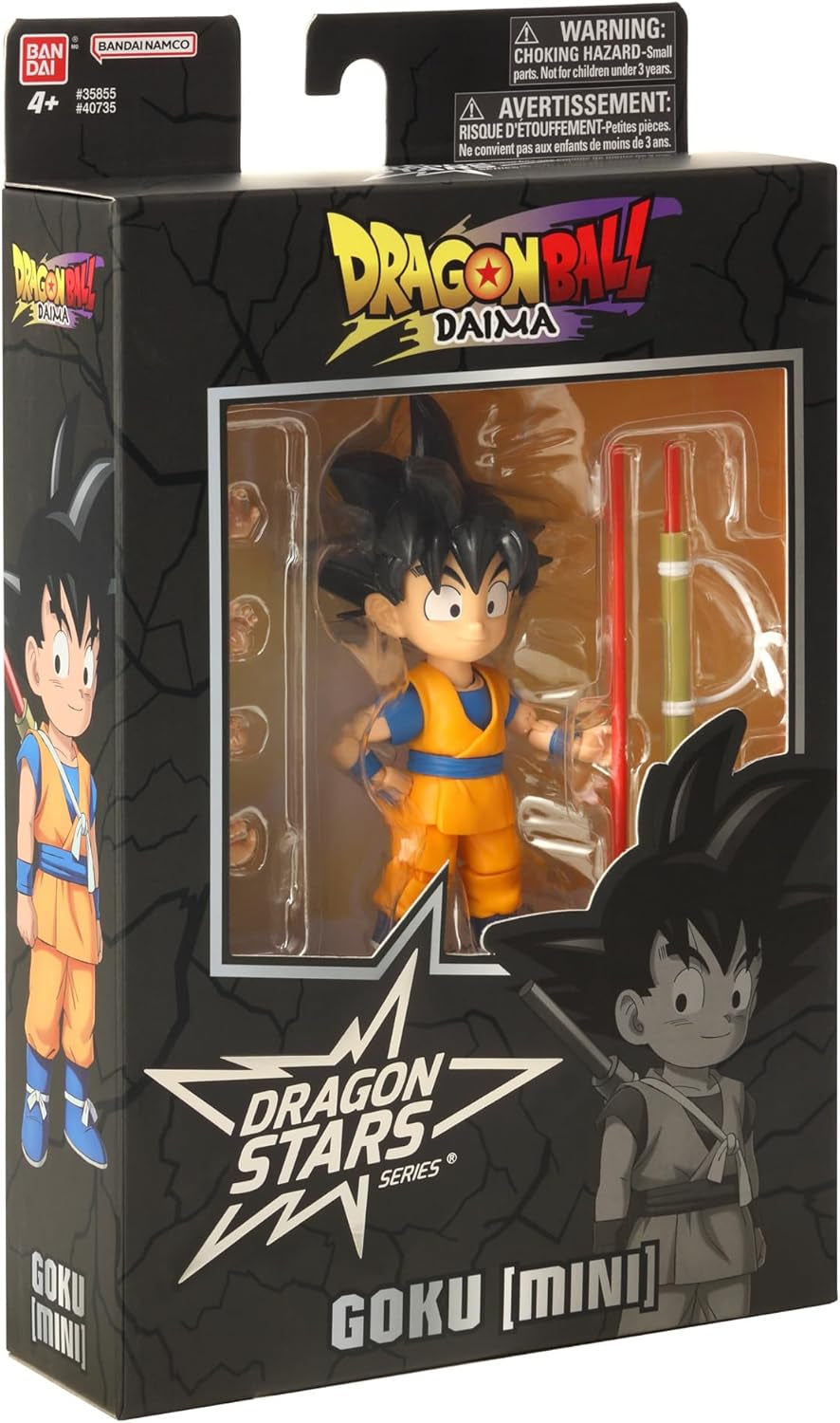 BANDAI - Dragon Ball Daima Kid Goku - Dragon Star Figur 17 cm - Kid Goku Figur mit Zubehör - Offizielle Dragon Ball Lizenz - Bewegliche Mini Goku Figur - Spielzeug ab 4 Jahren - 40735 Actionfiguren Naty Shop