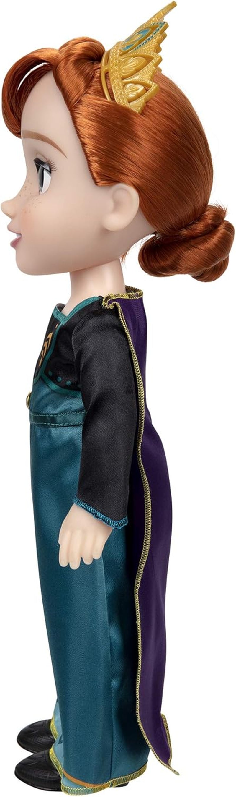 Die Eiskönigin 2 Disney Anna-Puppe – 35 cm große, bewegliche Puppe im kultigen Modekleid mit dem Wappen von Arendelle und der Tiara für zusätzlichen Spielspaß, für Mädchen ab 3 Jahren
