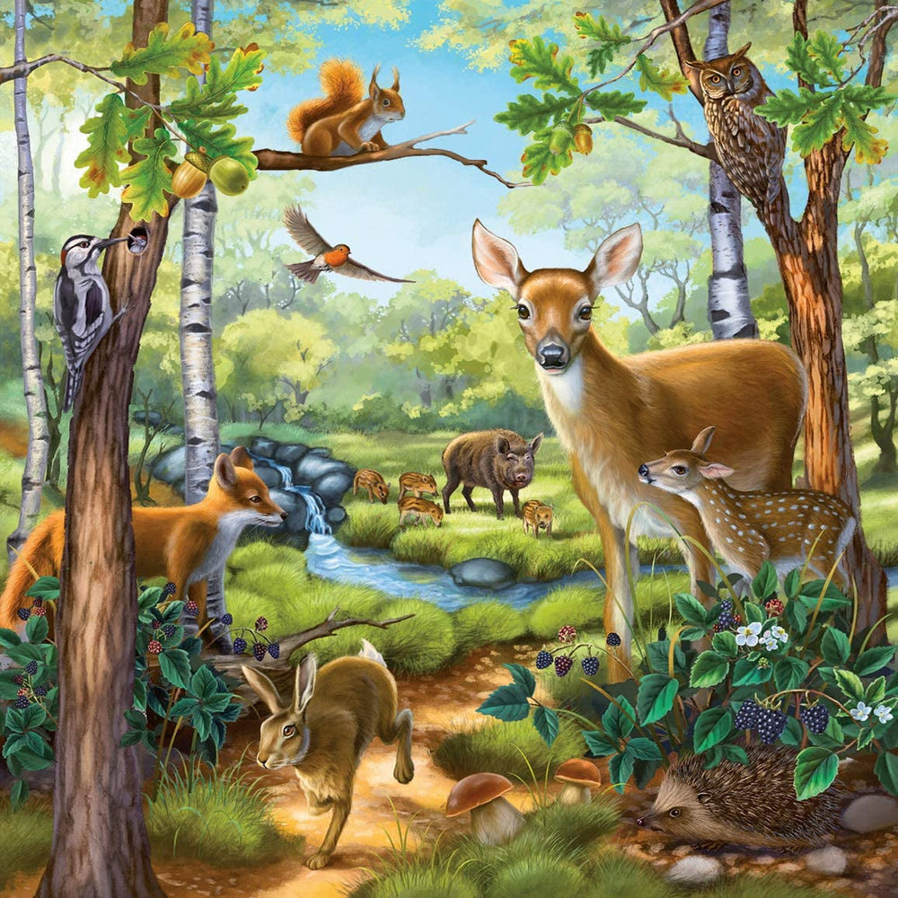 Ravensburger Puzzle jigsaw pentru copii - 09265 Forest/Zoo/Pets - puzzle jigsaw pentru copii de peste 5 ani, cu 3X49 piese Puzzle Naty Shop