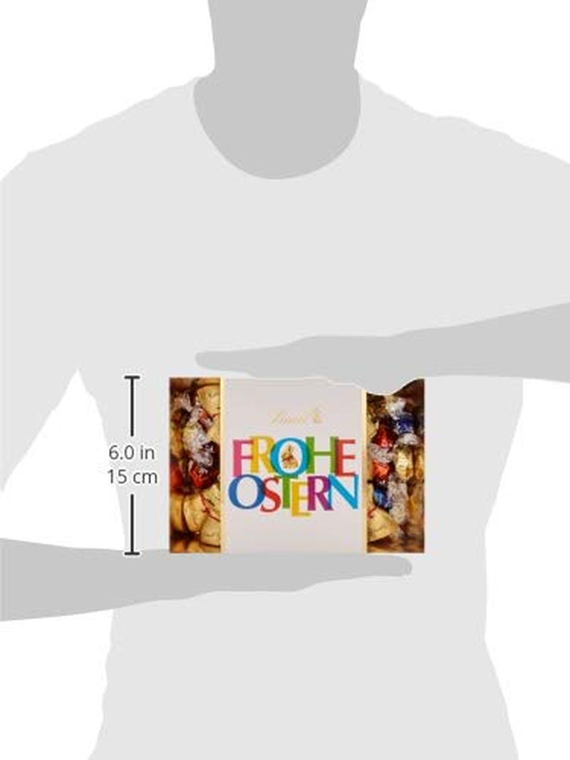 Buntes Lindt Schokoladen-Osternest | 310 g | 8 x Mini-Goldhasen, 26 x Lindor Milchschokolade-Eier, 15 x Lindor weiße Schokoladeneier, 10 x Lindor dunkle Schokoladeneier | Osterschokolade | Geschenk aus Schokolade