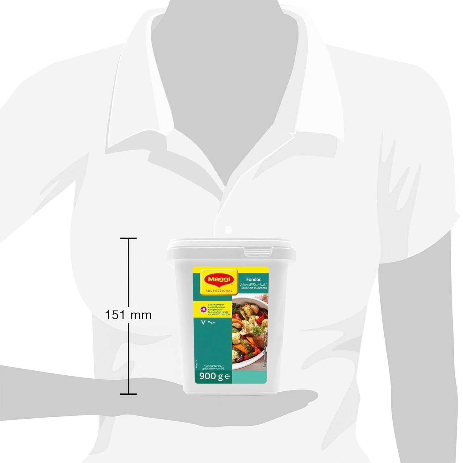 Maggi Professional Fondor Universal-Würzmittel o.k.A., vegane Würzmischung, 1er Pack (1 x 900g Gastro Box)