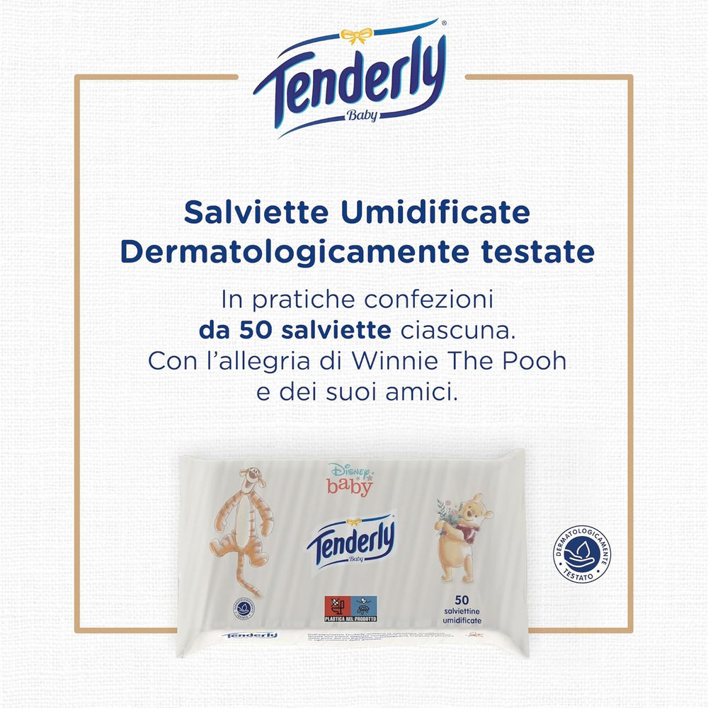 Disney Baby-Feuchttücher, weiche Tücher, ideal für die tägliche Babyreinigung, Disney-Figuren, 12 Stück, hergestellt in Italien, dermatologisch getestet