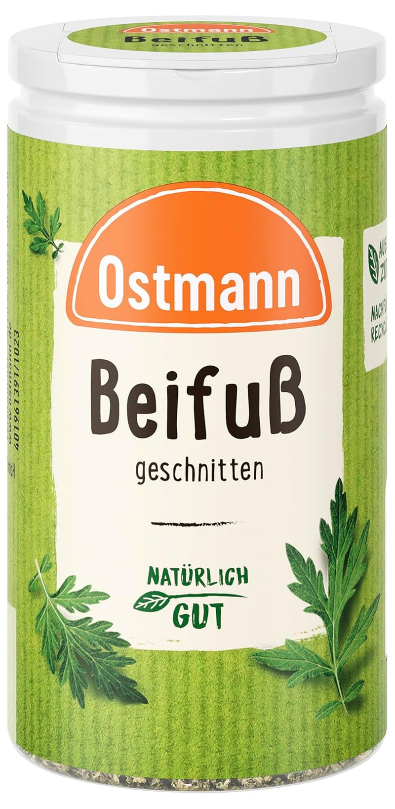Ostmann Gewürze - Beifüß geschnitten | Kräutergewürz für Geflügelgerichte | 30 g in der Streudose