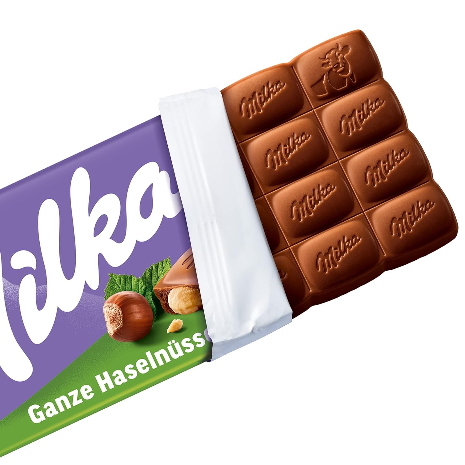 Milka Alpenmilch Schokolade mit ganzen Haselnüssen – Schokolade mit knackigen Nüssen – 17 x 95g