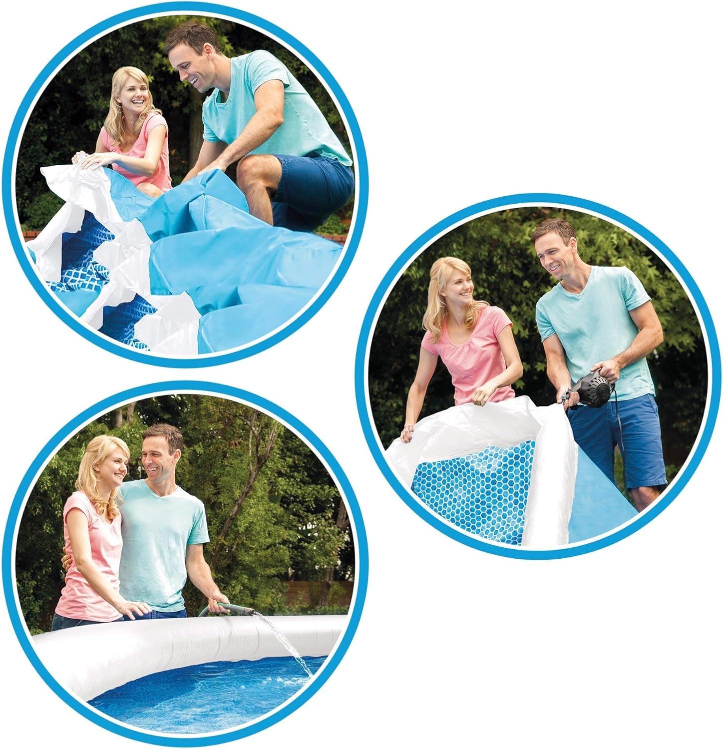 Intex Easy Set Aufstellpool – Für Kinder, 183 cm x 183 cm x 51 cm, 28101NP, Blau